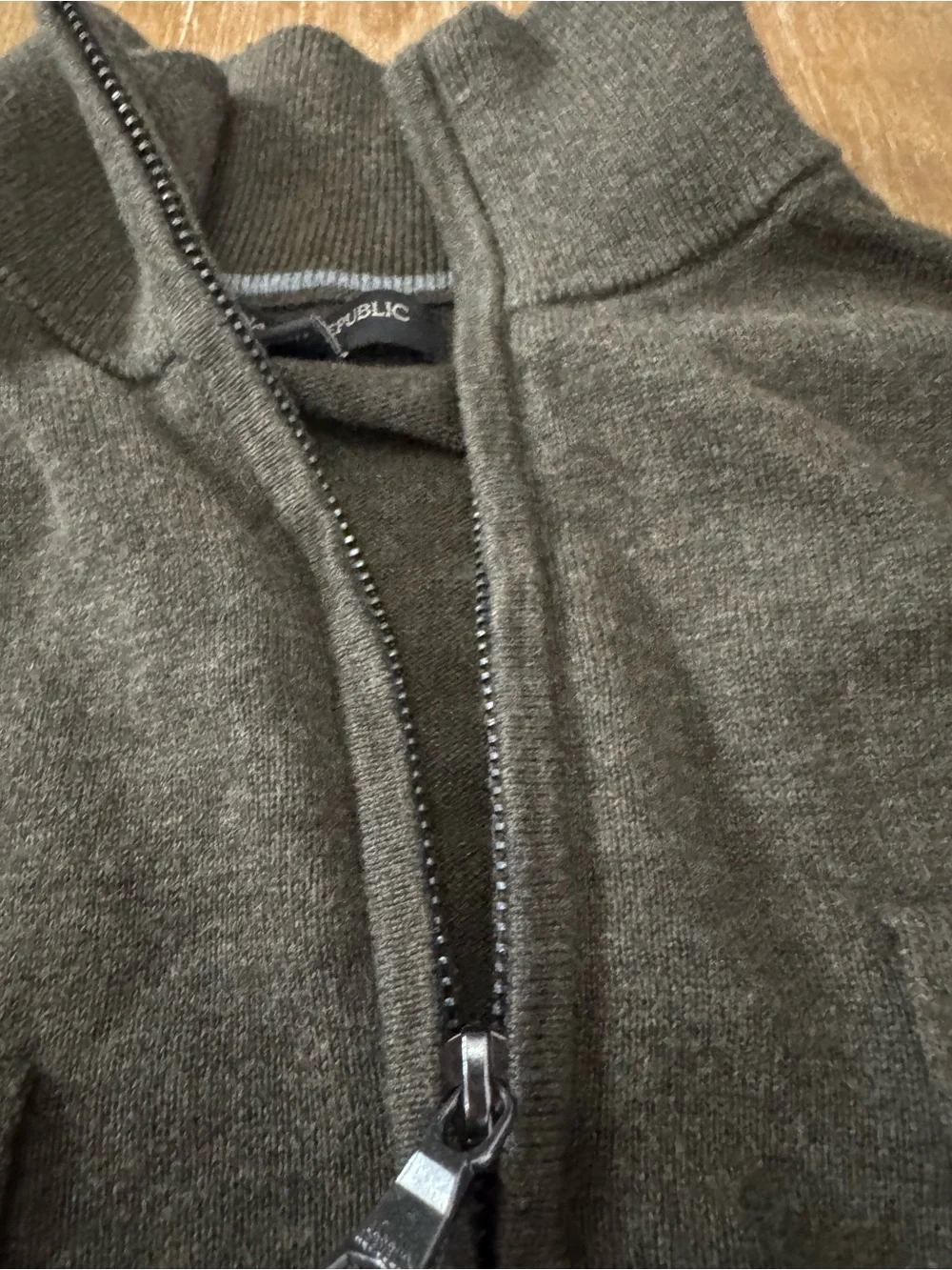 Banana Republic Dark Brown Zip-Up Sweater Jacket